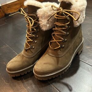 Timberland Tan Fur-Lined Winter Boots